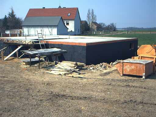 Blick auf die Kellerdecke